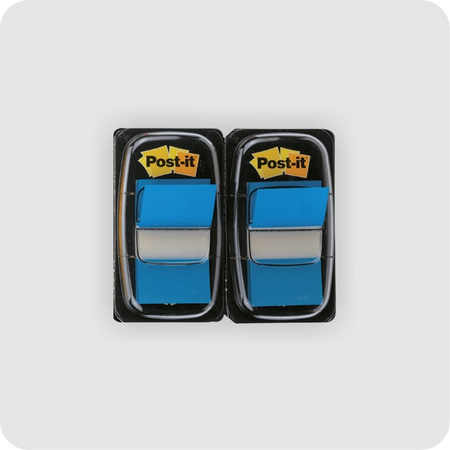 Post-it Haftstreifen Index Standard 680-BE2 50Blatt blau 2 St./Pack.