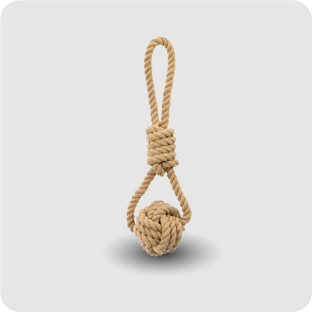 Trixie BE NORDIC Spieltau mit eingeflochtenem Ball - ø 7/20 cm