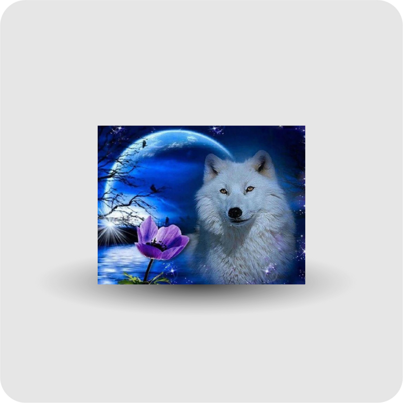 Diamond Painting Wolf Mond Malerei Stickpackung groß