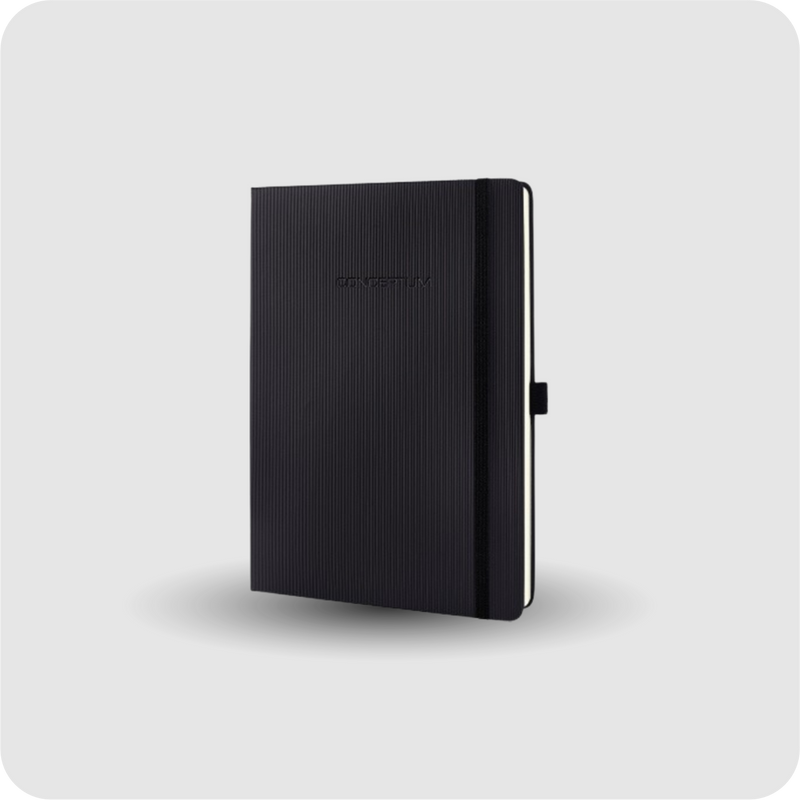 Sigel Notizbuch CONCEPTUM 180x240mm Hardcover 194Seiten kariert schwarz