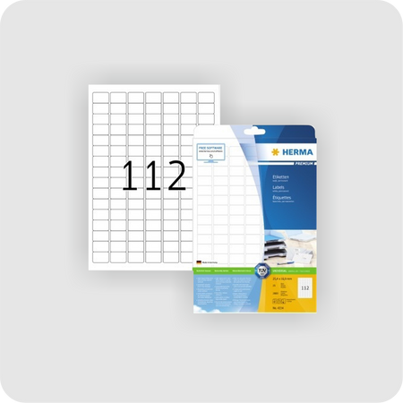 HERMA Etikett PREMIUM 4334 25,4x16,9mm weiß 2.800 St./Pack.