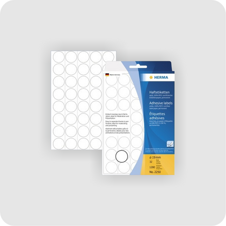 HERMA Markierungspunkt 2250 19mm Papier weiß 1.280 St./Pack.