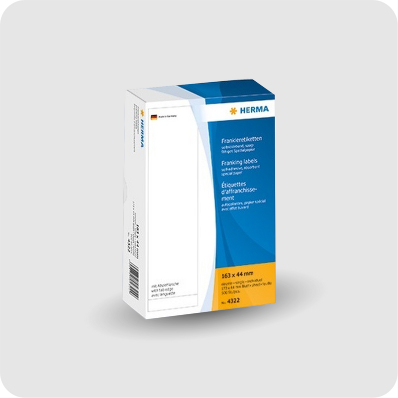 HERMA Frankieretikett 4322 163x44mm einzeln weiß 500 St./Pack.