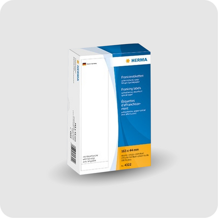 HERMA Frankieretikett 4322 163x44mm einzeln weiß 500 St./Pack.
