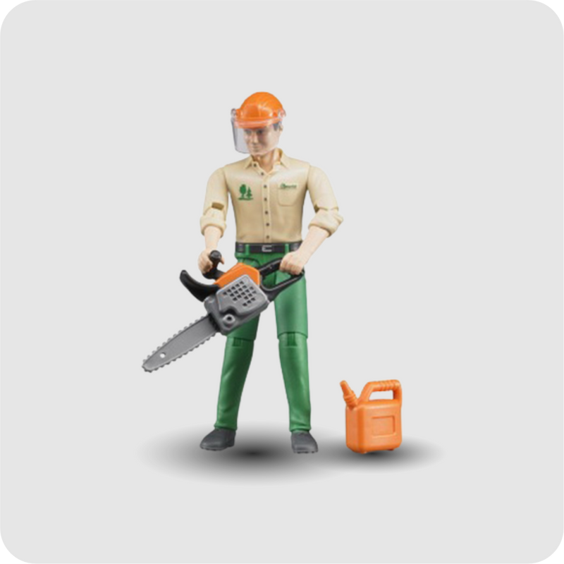 Forstarbeiter mit Zubehör, 1 Stück