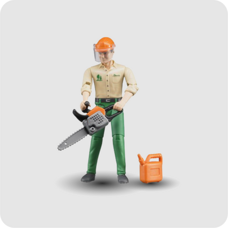 Forstarbeiter mit Zubehör, 1 Stück