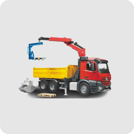 MB Arocs Baustellen LKW mit Kran + Schaufelgreifer, 1Stück